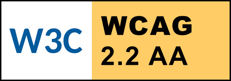 WCAG 2.2 Level AA conformance logo